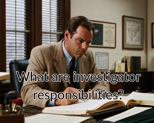 Investigator works late surrounded by files.