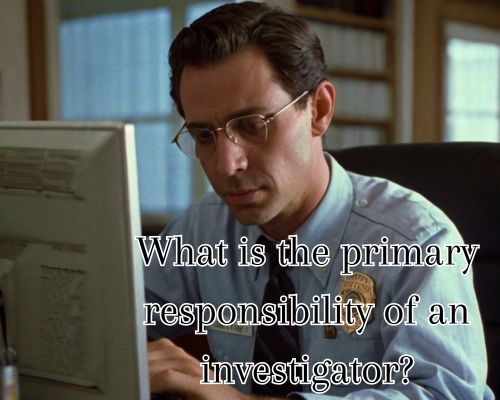an investigator doing computer work