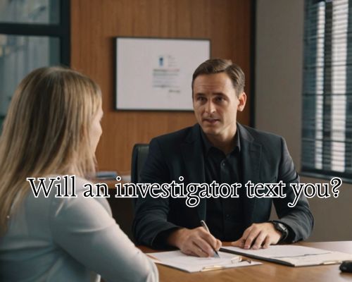 an investigator having a conversation